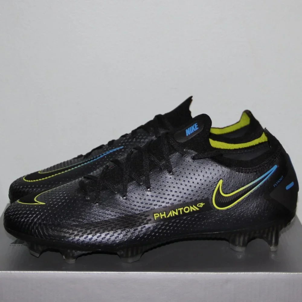 Nike Phantom GT Elite FG Black Cyber Soccer Cleats Mens 7.5 Womens 9